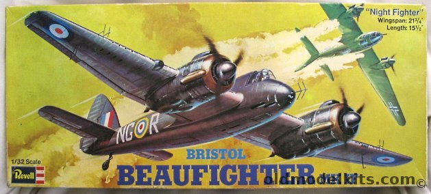 Revell 1/32 Bristol Beaufighter Mk IF - Flt./Lt. John ' Cat's Eyes' Cunningham's Aircraft, H251 plastic model kit